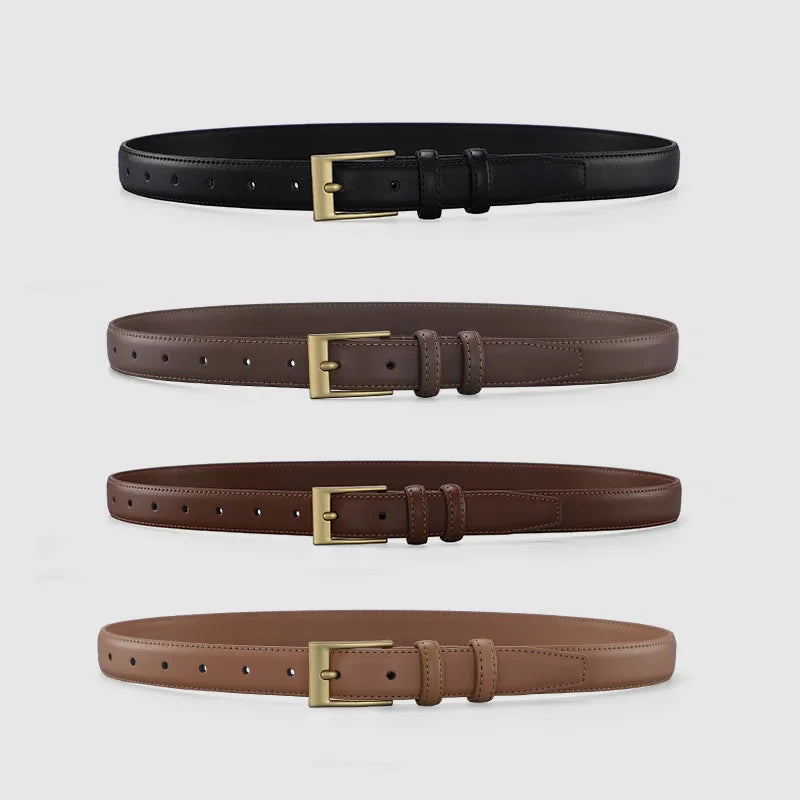 Women's Leather Belt Luxury Brand Designer Belt Simple Fashion with Jeans and Trousers Decorated Belt High-quality Alloy Buckle